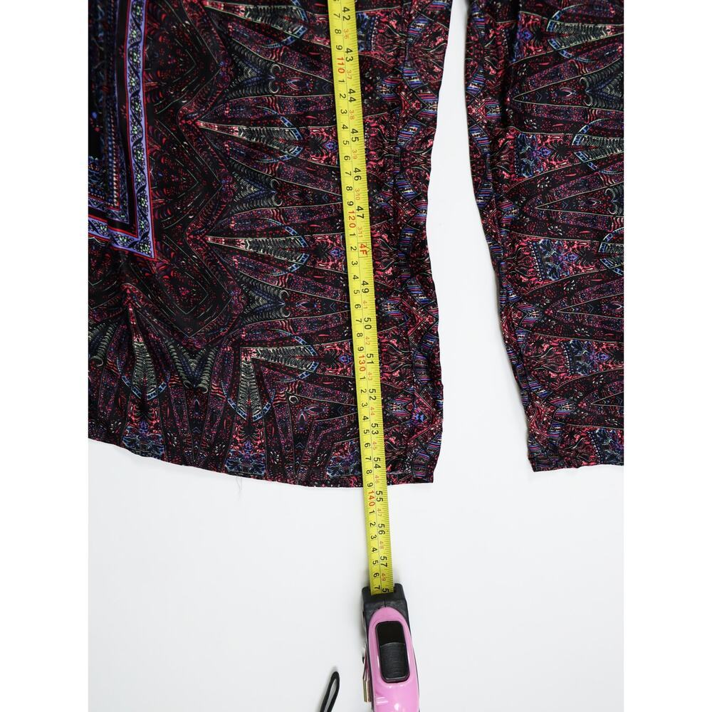 Free People Boho Coastal Wide Leg Jumpsuit Tie Waist Printed Festival Romper - Picture 11 of 16